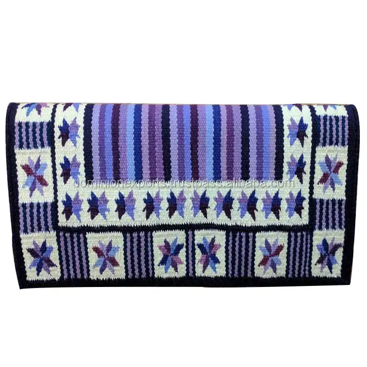 
Handmade Woolen Western Saddle Blanket New Zealand Wool Horse Blanket & Horse Saddle Pad 