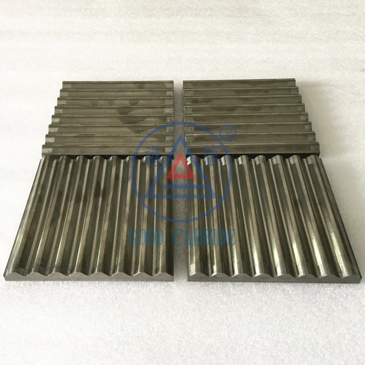 OEM&ODM abrasive tungsten carbide jaw plate hard alloy polysilicon and Monocrystalline silicon crushing jaw plate