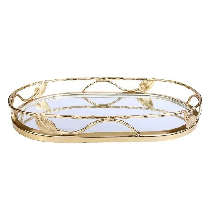 marble rectangular tray with stainless steel handles