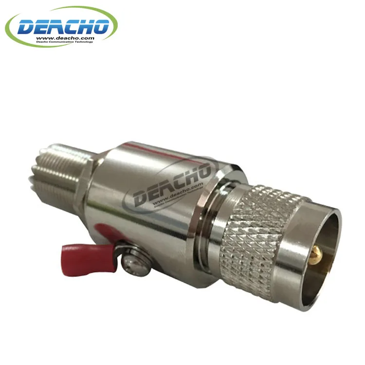 UHF connector surge arrestor gas discharge tube bulkhead coaxial lightning arrester surge protector