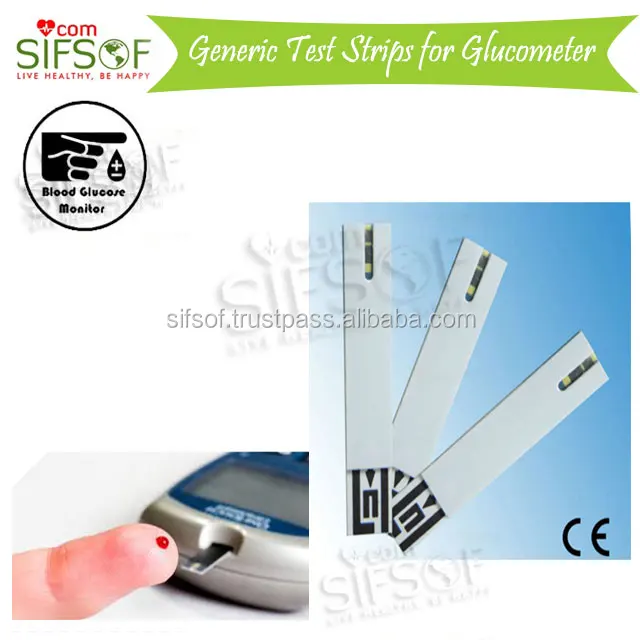 SIFHEALTH-4.6 Blood sugar testing strips, generic type, CE blood glucose meter strips, generic, used in hospital, clinics, home.