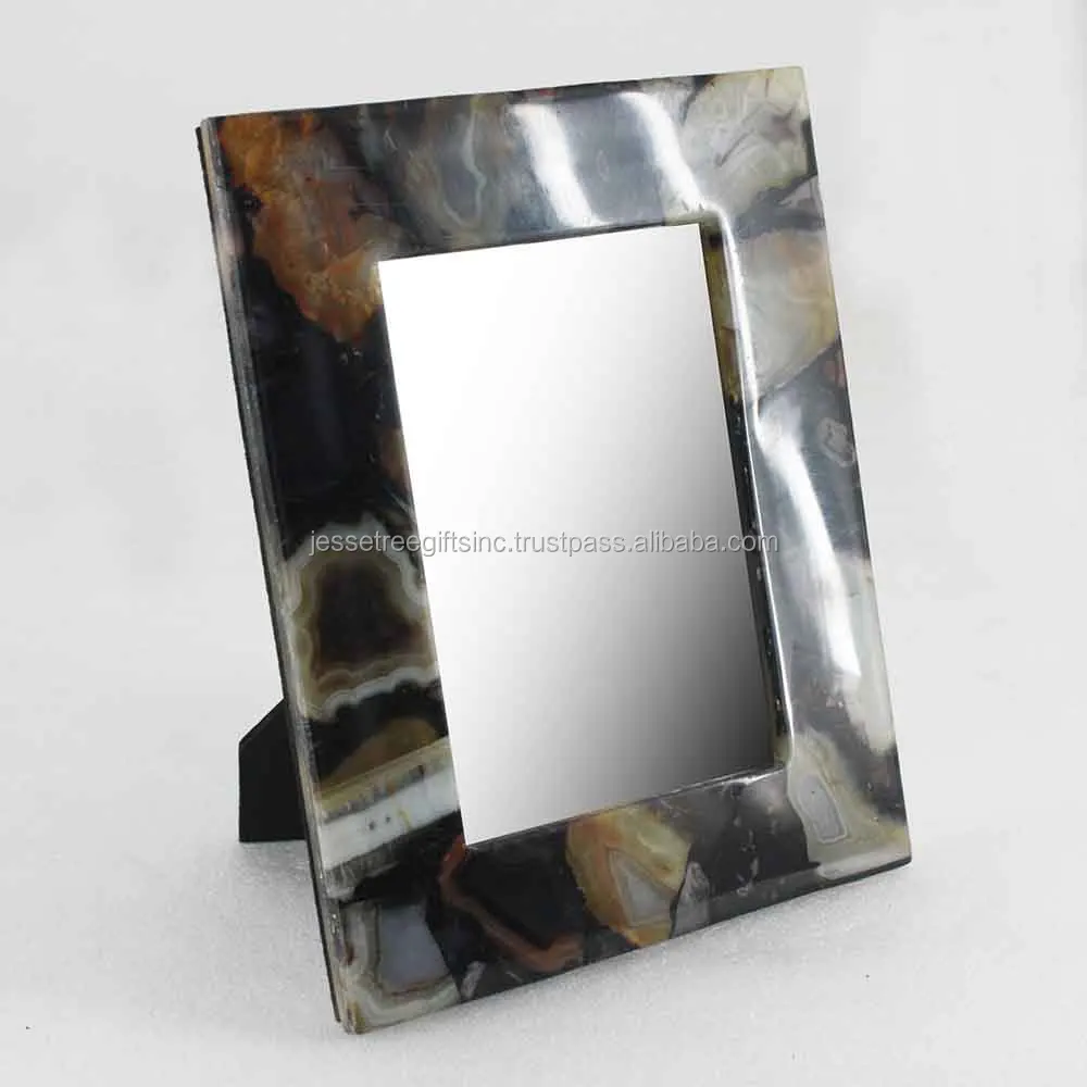 Металлическая и стеклянная настольная фоторамка с коричневым порошковым покрытием отделка квадратной формы уникальный дизайн хорошее качество для украшения дома