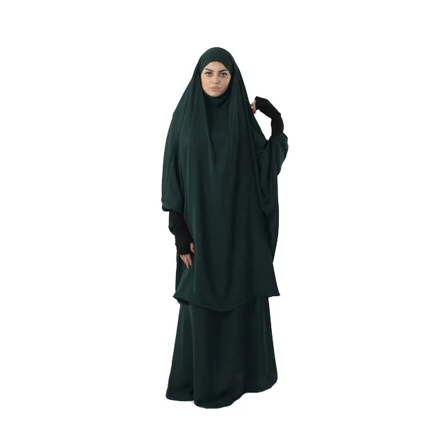 High Quality New Dubai Style Abaya Isalmic Fashion Islamic Dress Two Piece Jilbab Woman Custom Sizes