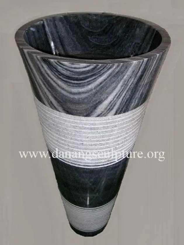 Wholesale Retail Custom Hand Carved Stone Bowls Natural Marble Freestanding Pedestal Basin Stone Wash Basin