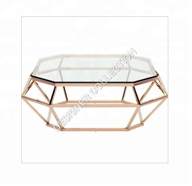 Handmade Customized Metal Side Table Stylish Coffee Table Wooden and metal With Glass and marble top in wholesale Price