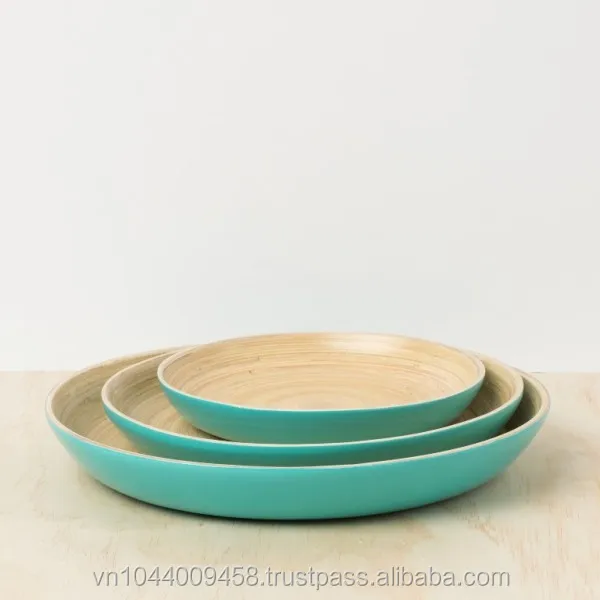 BAMBOO VIETNAM LACQUER SALAD-FRUIT PLATE