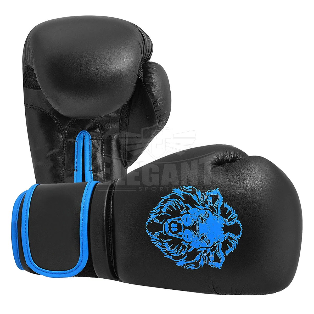 Custom Logo boxing gloves synthetic leather blue trimming Boxing Gloves Sports Clubs Training boxing Gloves Winning Cleto