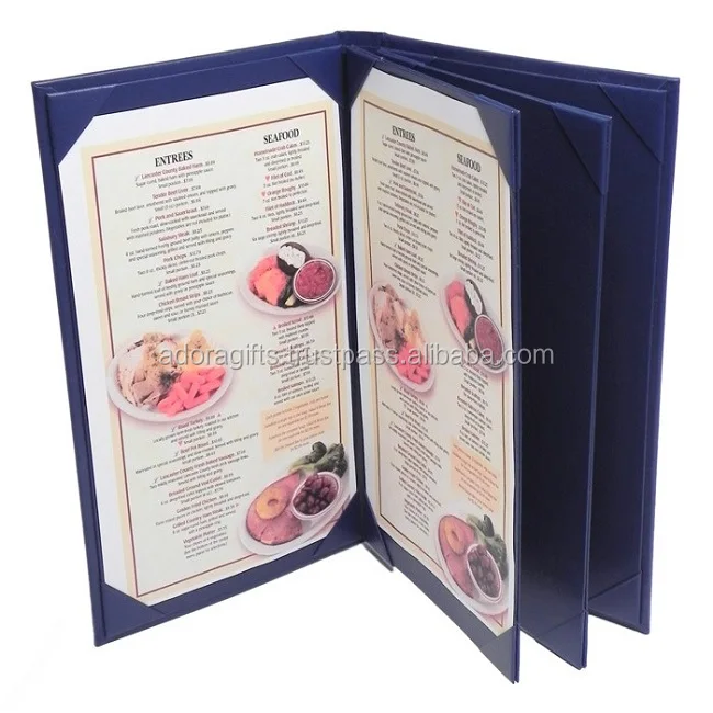 Menu cover for restaurant with 6 views