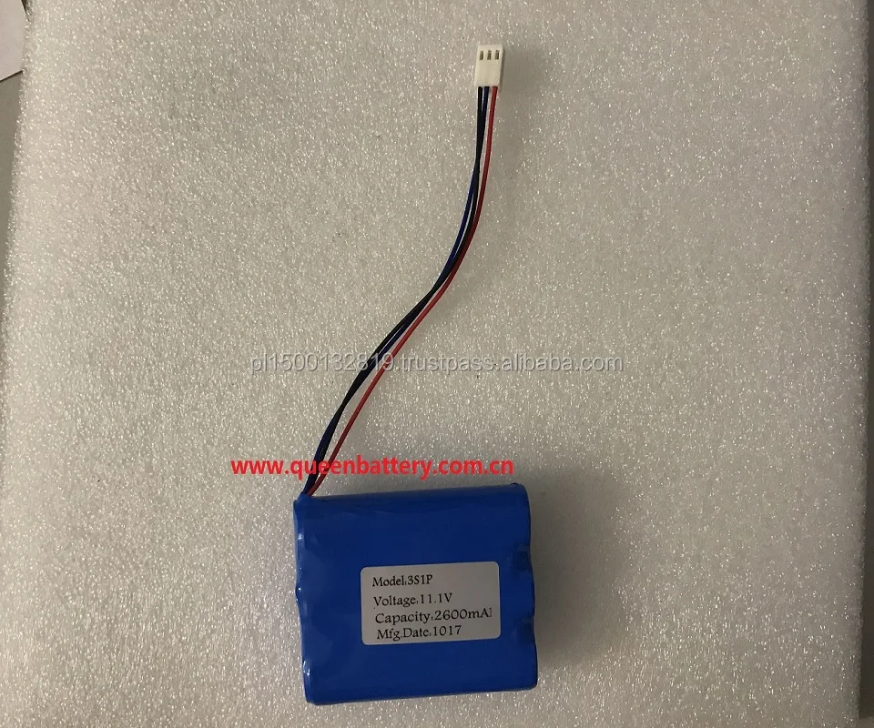 3s1p 18650 26f 26fm 26jm 11.1v 10.8v li-ion battery pack 2600mAh with pcb with 10k thermistor with 3 pin connector