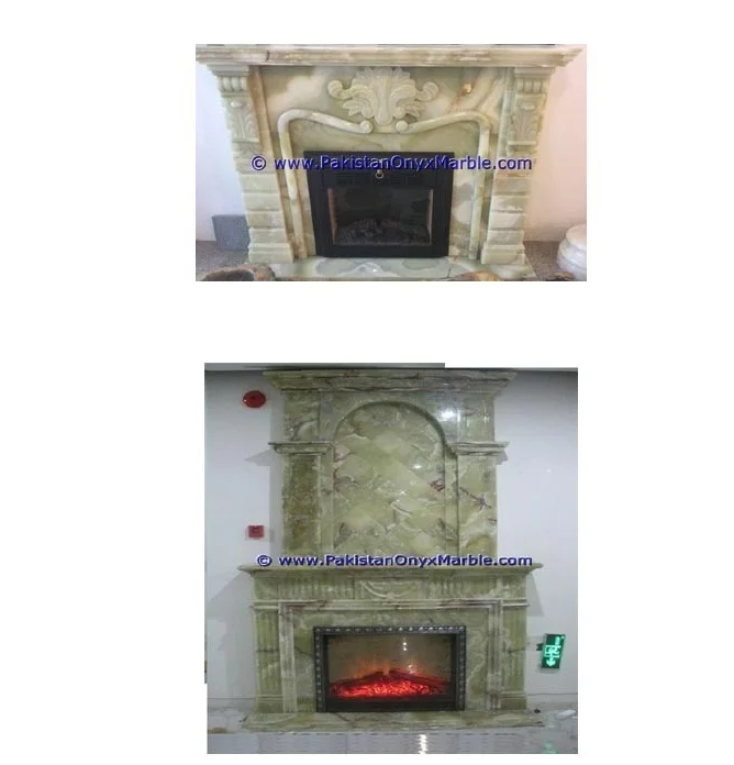 Good price home luxury decor Afghan Green Onyx Fireplace