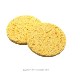 Недорогие Высококачественные губки для лица, многоразовая 100% Органическая сжатая целлюлозная Очищающая губка для отшелушивания и глубокой очистки кожи