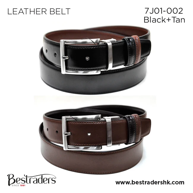 Global Exporter Widely Selling Top Quality Reversible Black Tan 3.5cm Wide 32 to 44 Inch Long Genuine Leather Belts Men