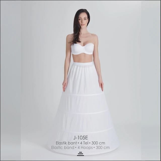 Недорогой подъюбник с 4 кольцами для свадебных платьев