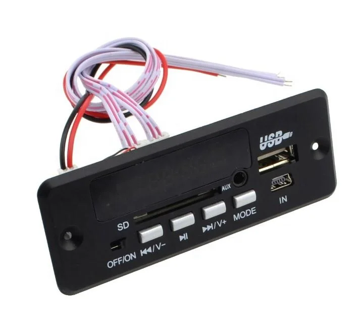 
Taidacent 5V 12V Car Hands free FM Radio Stereo Decoding Module USB MP3 Decoder Board  (60220178300)