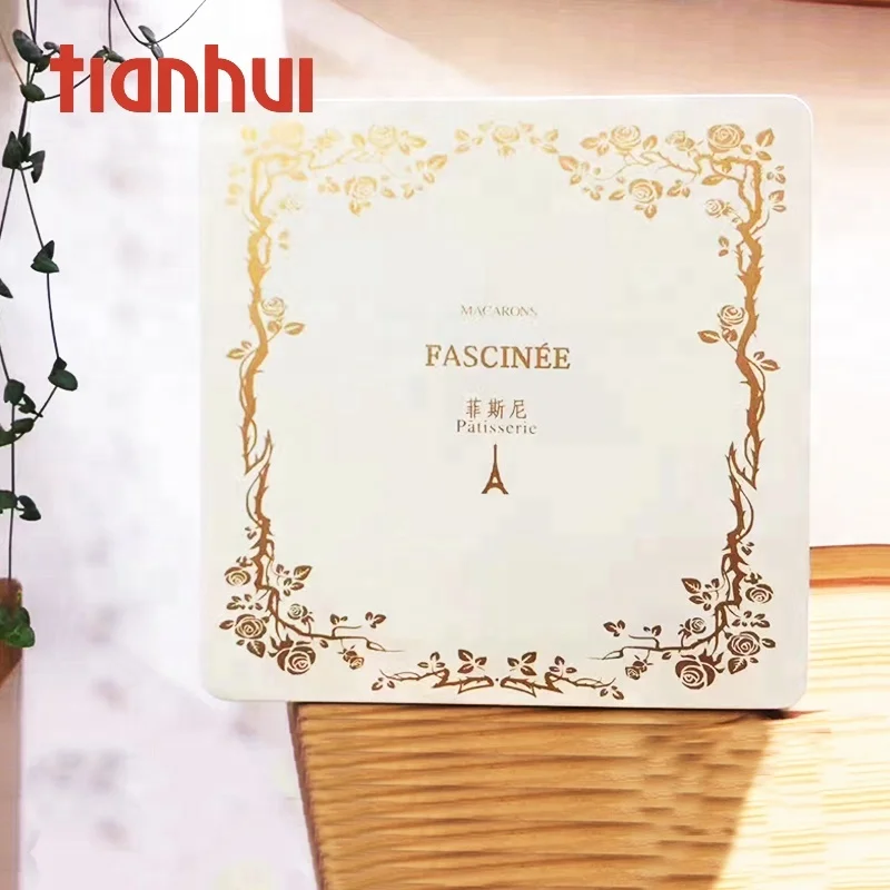 Tianhui Design square favors for guests candy tin box wedding with lid metal