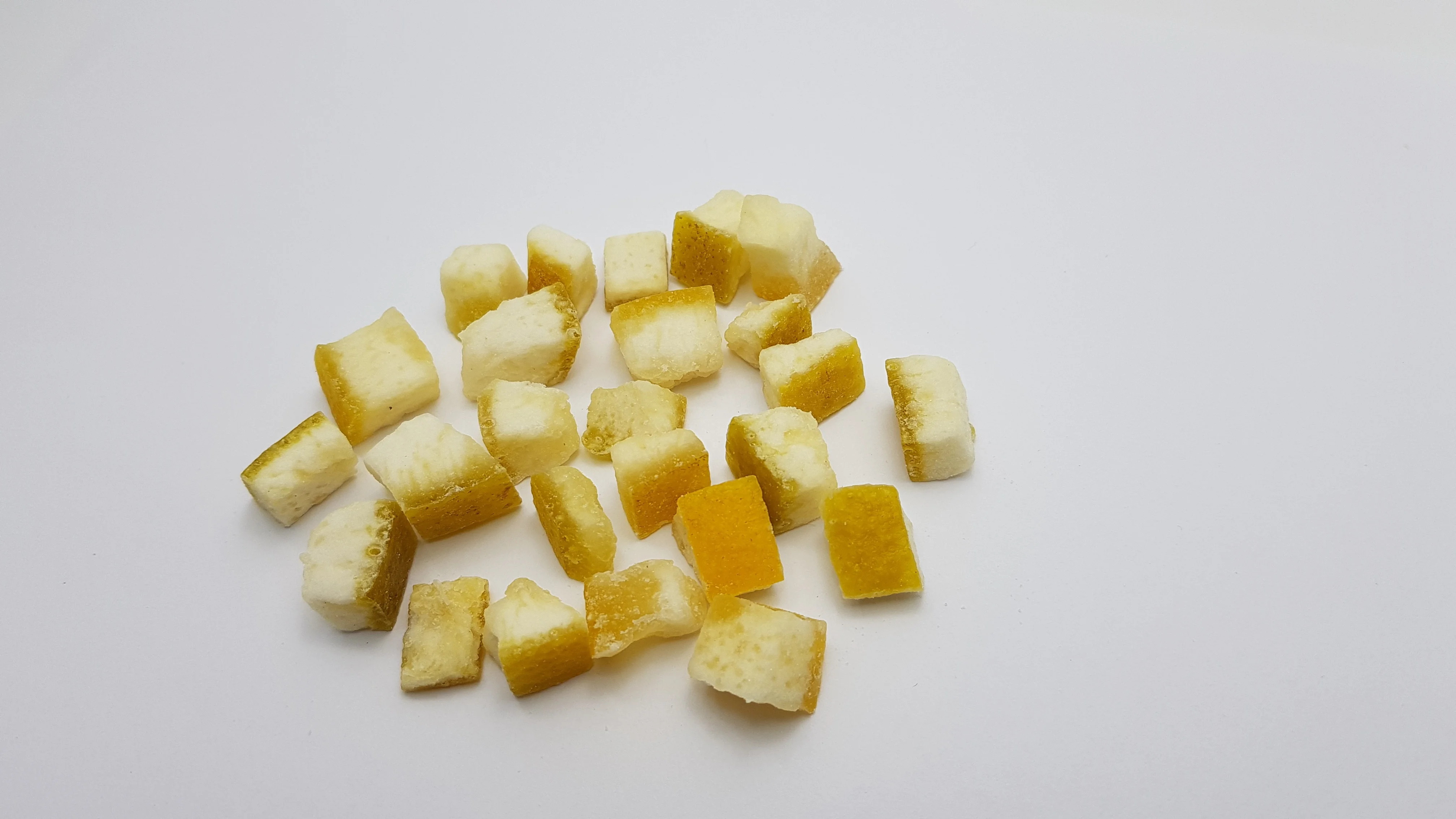 Dried dehydrated pomelo peel skin dices 8-10mm No color added Thailand premier quality ISO certified healthy snack air dry  best