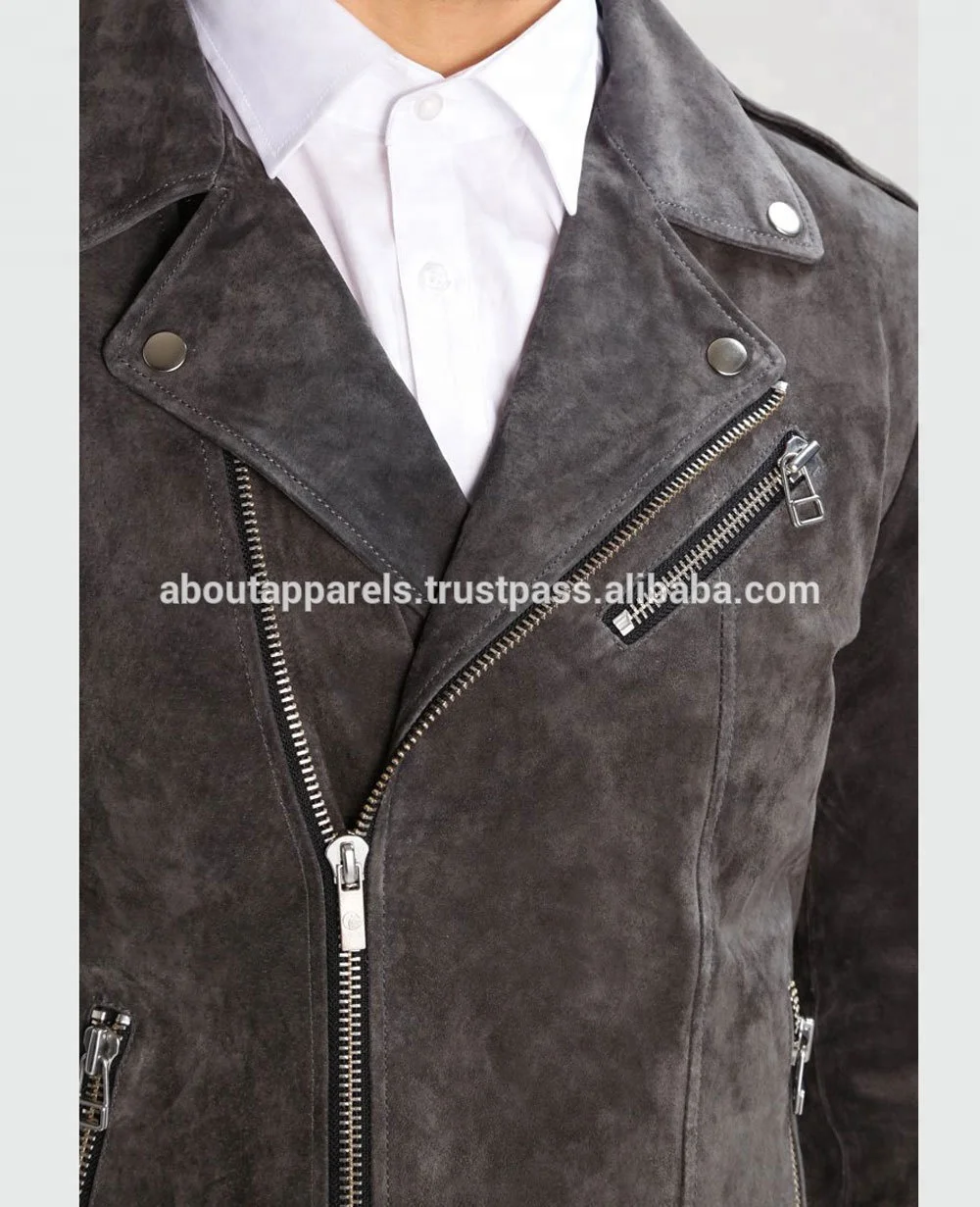 2022 New model fashion design hot selling men cheap Genuine Suede leather jackets