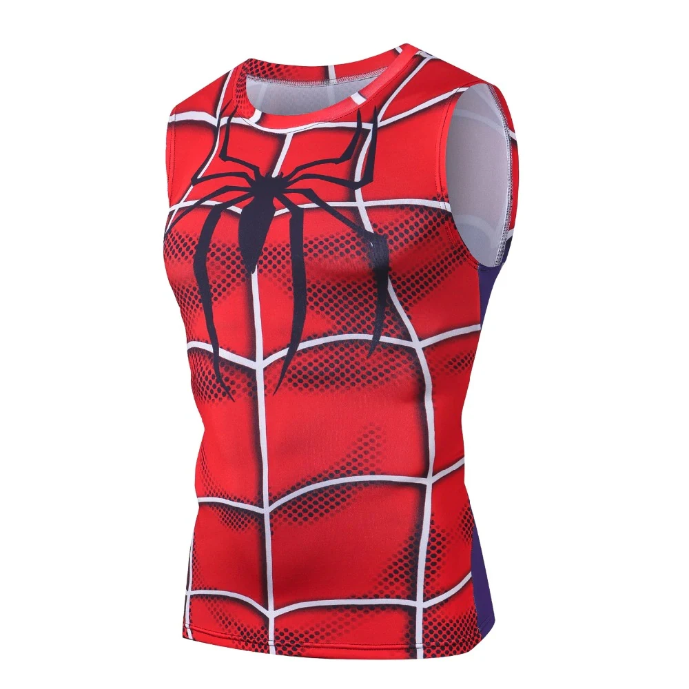 Top Quality Men Customized Logo Printing Wholesale And Sublimation Spider Polyester 3D Printing Men Tank Top By Viky Industries