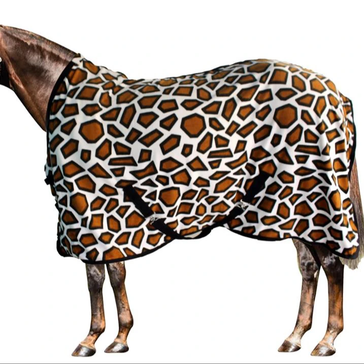 Printed Polar Fleece White/Blk/Golden.