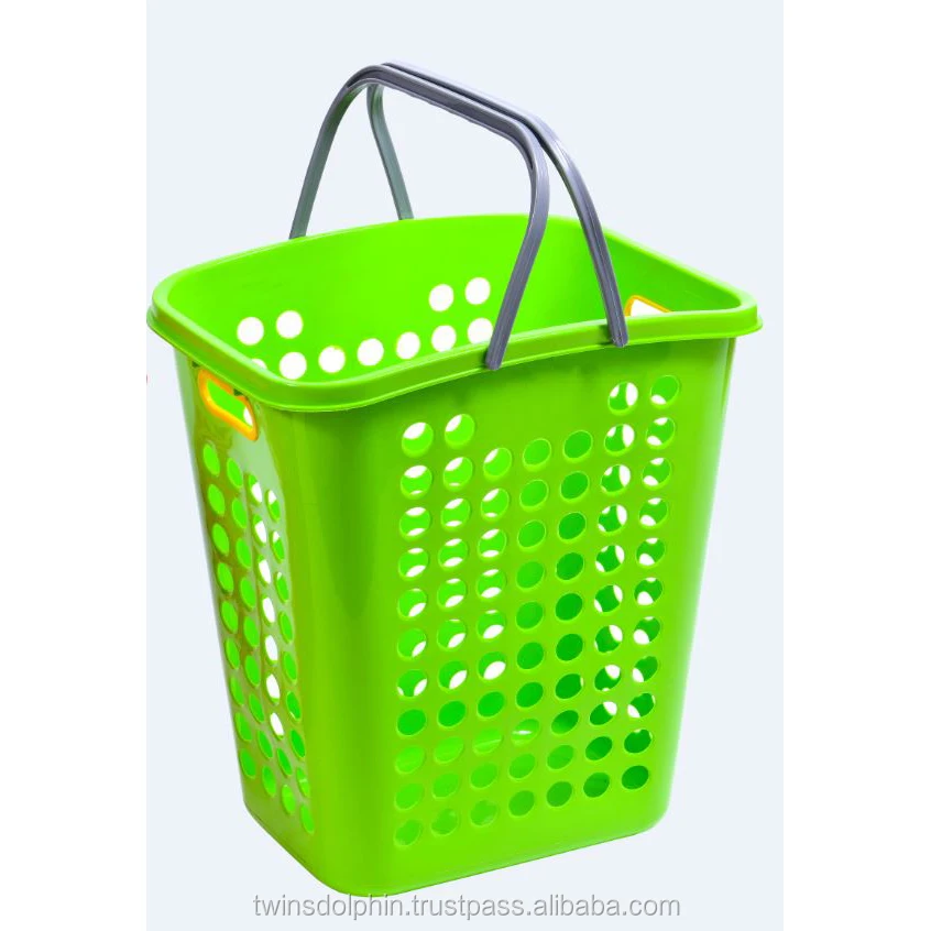 Recommended Leading Basket Manufactured Exporter Plastic Laundry Basket With Handle Suitable to Store Dirty Clothes Ready Wash