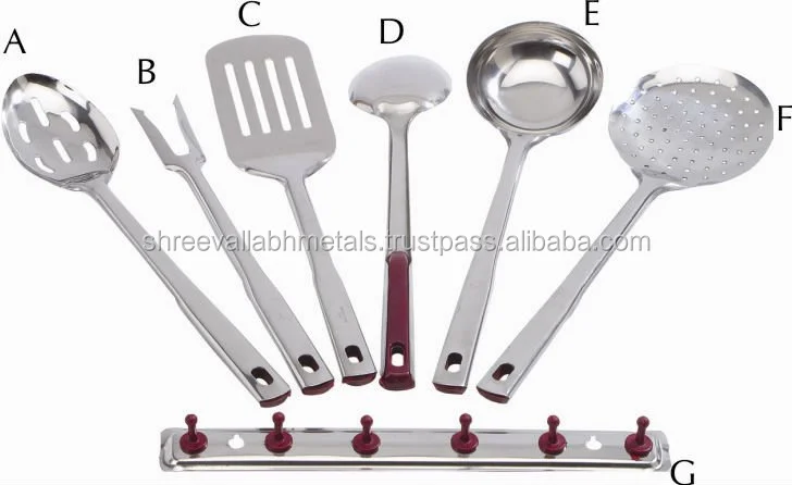 Stainless Steel Kitchen Cooking Tools Soft Grip Handle