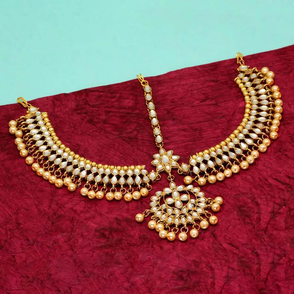 All new White Color Kundan Work Matha Patti