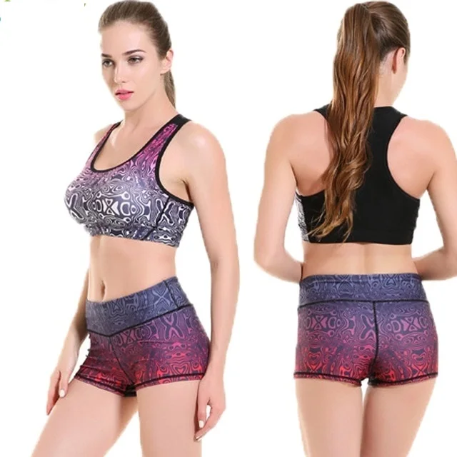 OEM & ODM custom sublimation printing cheer sports bra and shorts