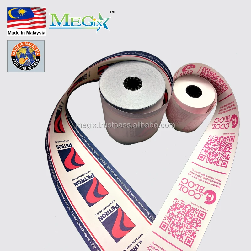 Made In Malaysia High Quality Thermal Paper Roll 80*80mm 80*70mm with paper or plastic core
