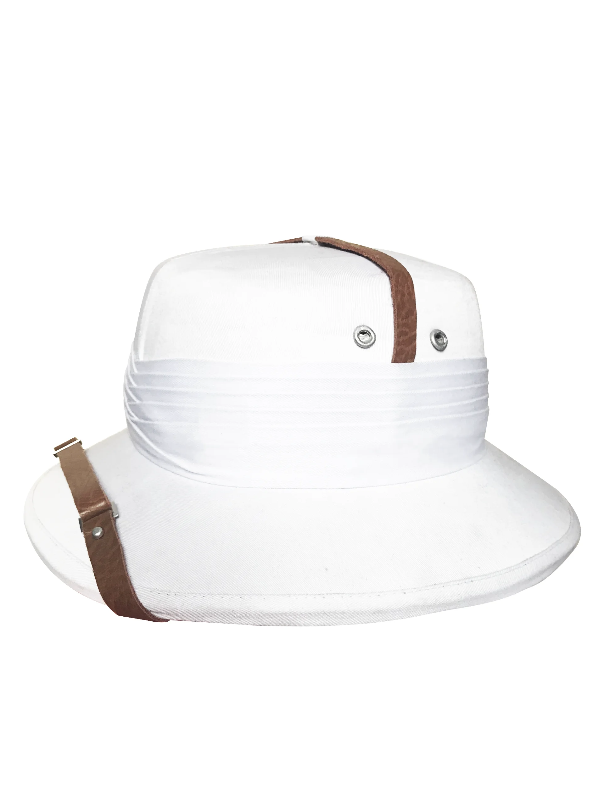 HIGH QUALITY hats WHITE BOWLER PITH HELMET MADE IN VIETNAM up to size 7 3/8 comfortably Material