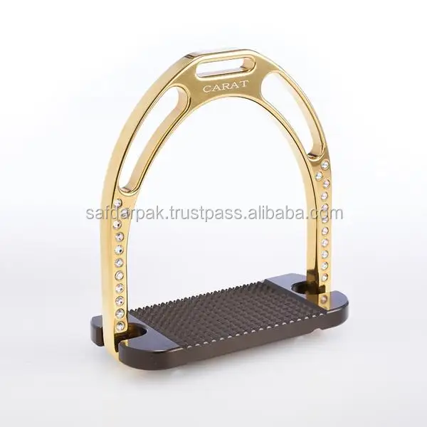 
Golden Metallic Color Horse Aluminium Stirrups -Horse Gears - Jin Stirrups 
