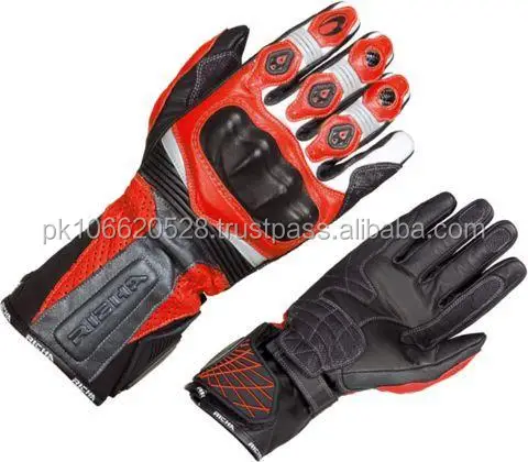 Wholesale New 2017 Motorcycle Gloves Racing Gloves Genuine Leather Motorbike Gloves Black White Red GL-001 Customized Brand PK