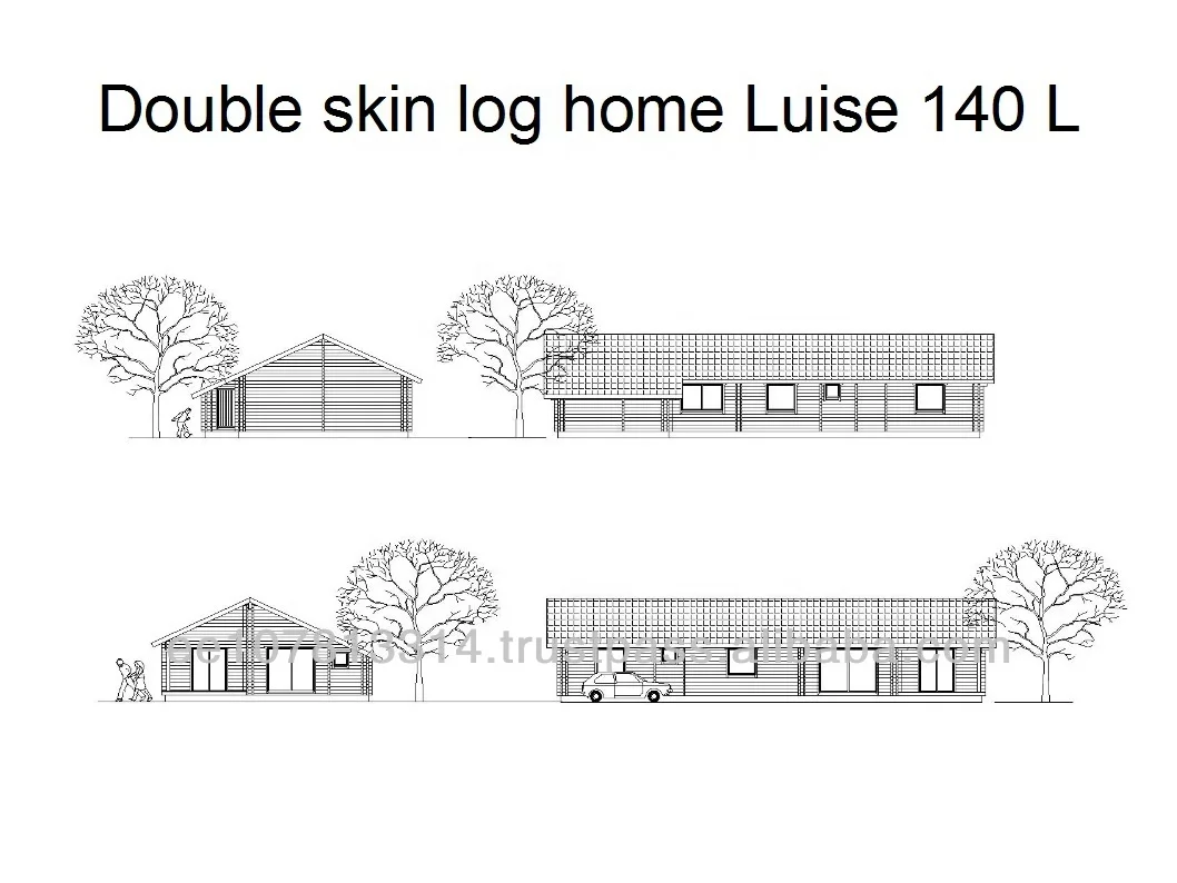 Foot Print Log Cabin Low Carbon Villa Sentry Box Guard House Hotel Shop Office Workshop Plant