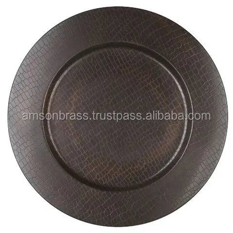 Premium Quality Charger Plate Luxury Design New Design Decorative Metal Charger Plate Embossed Charger Plate