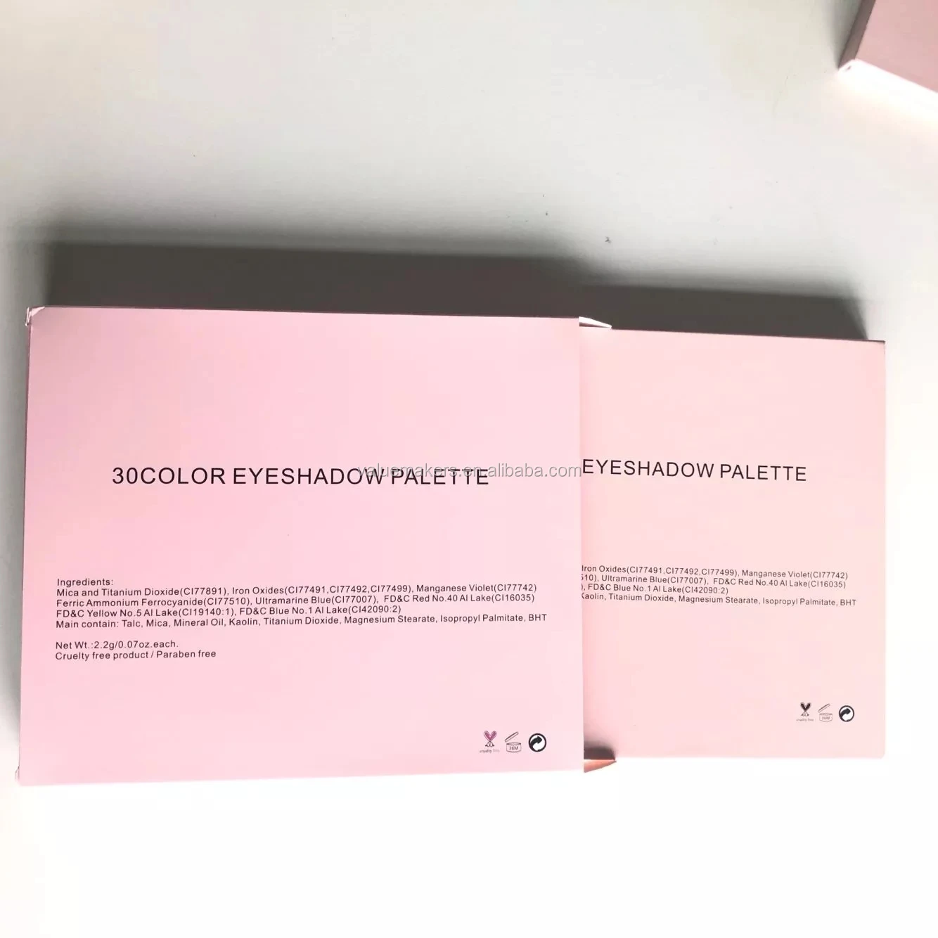 30 Colors Bright Pink Natural Eyeshadow Palette High Pigmented Cruelty Free Waterproof Eye Makeup Kits