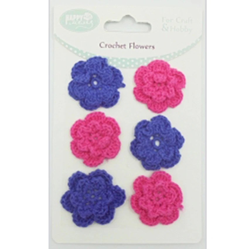 Wholesale 30mm cute crochet flower for garment accessories
