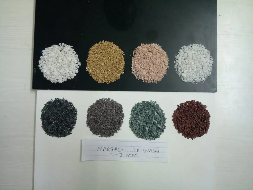 Aggregate chips & gravels or crushed marble colored stone for construction industries use