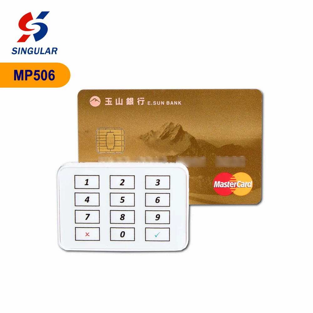 EMV pin pad mini portable magnetic stripe card reader