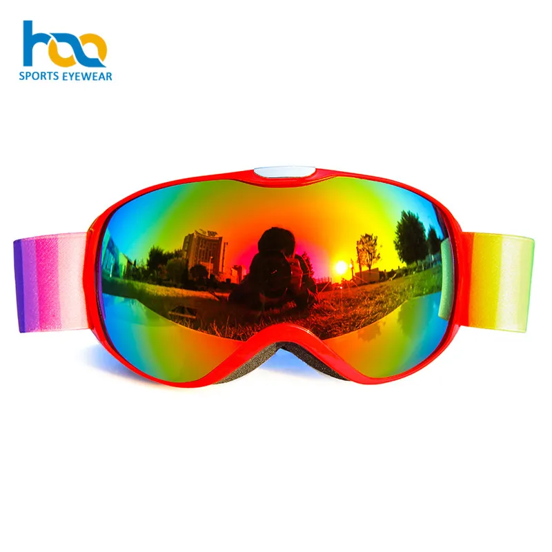Factory Wholesale Dual Spherical Lens Children Snow Sunglasses Kids Snowboard Googles