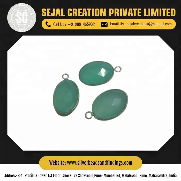 Blue Chalcedony Earrings Briolette Cut Stones Bezel Gemstone Earrings Wholesale Price Fine Jewelry Supplier