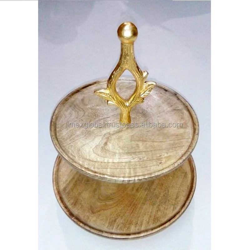2 уровня ванная комната деревянный ящик с золотая металлическая подставка для свадебного