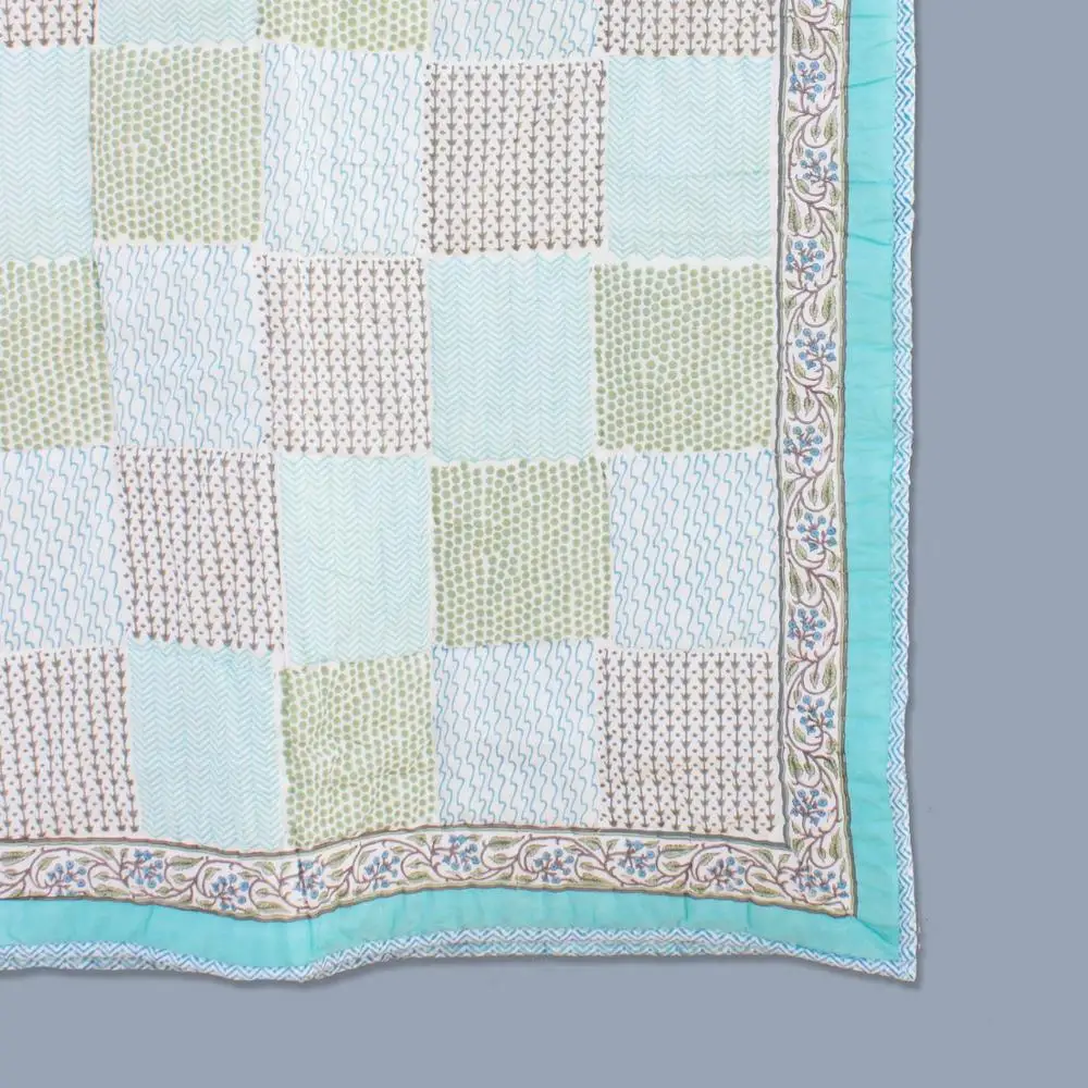 Хлопковое мягкое разноцветное одеяло с принтом ручной работы в стиле бохо узором jaipuri rajai двойное покрывало комплект постельного белья