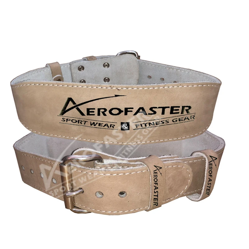 Натуральные коричневые кожаные ремни для поднятия тяжестей фитнес-оборудование