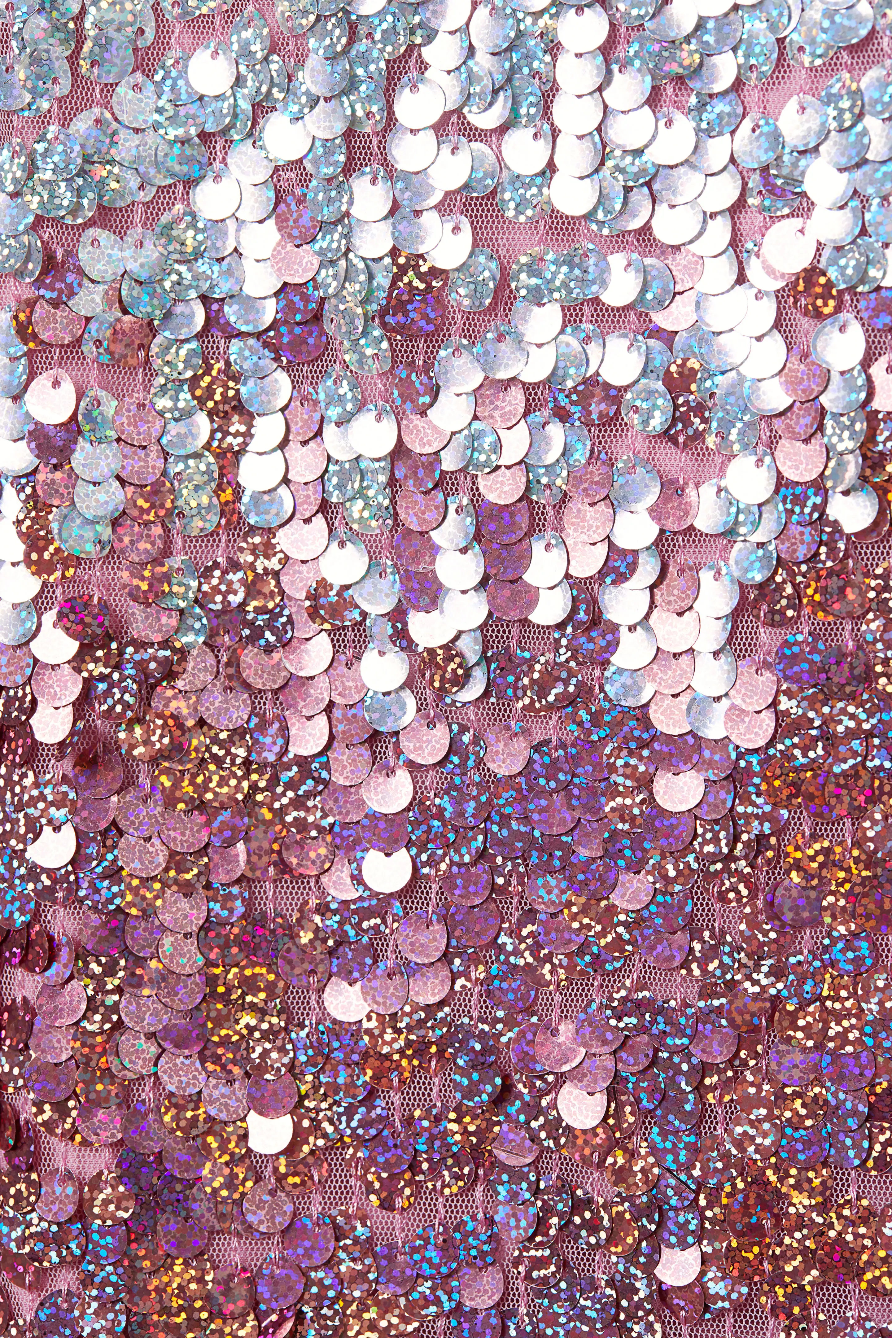 Pink gradient sequined bling bling dress for little girls Mesh fashion kids sleeveless party dress customized