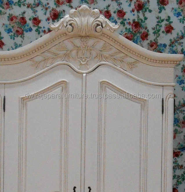 White Bedroom Furniture of French Rococo Furniture Wardrobe