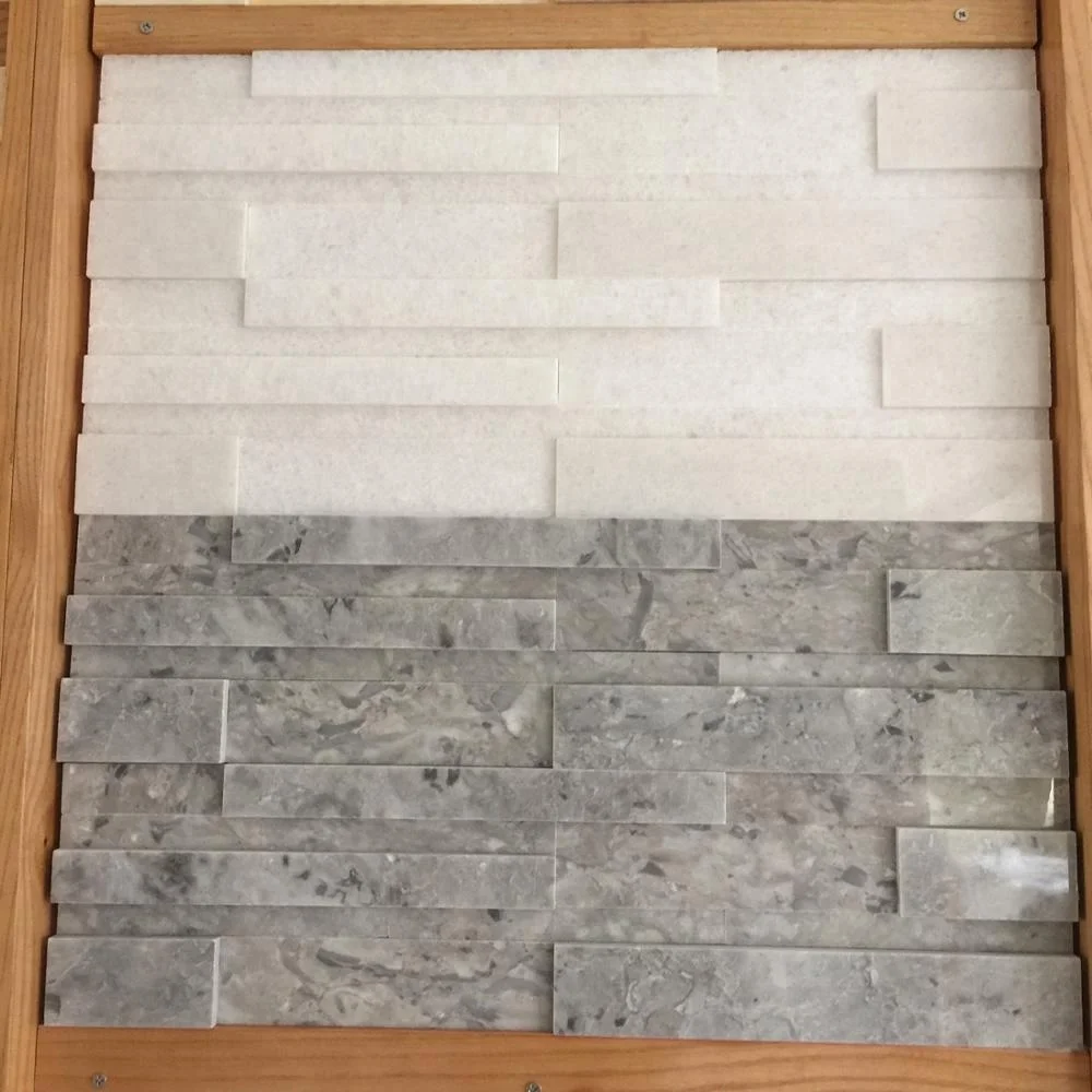 
Polished 3D grey ledge stone 