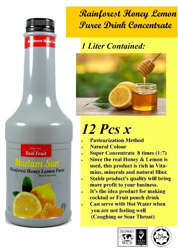 
Honey Lemon Puree Drink Concentrate 