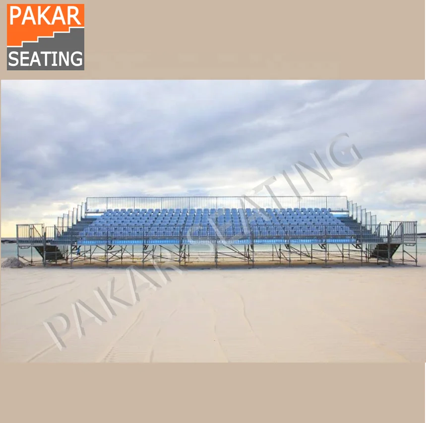 
Outdoor tiered beach bleachers metal structural outdoor grandstand 