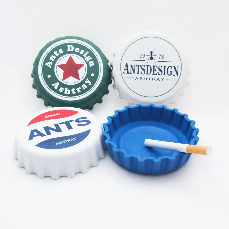 
Novelty Green Beer Cover Shape silicone ashtray 