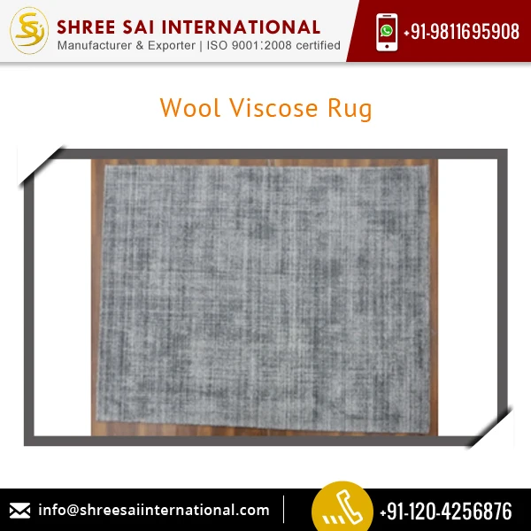 Hot Selling Dust Control Wool Viscose Entrance Rug Durable & Absorbent Entry Mat for Homes & Offices