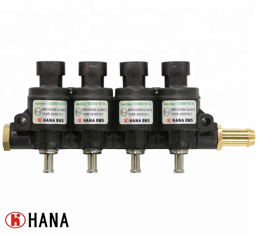 
HANA High-durability H2002 3cyl & 4cyl GAS fuel rail injector with ISO 15500 